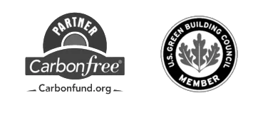 Carbonfree Partner and US Green Building Council member badges